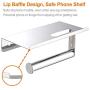 ALHAKIN Toilet Paper Holder with Shelf, Stainless Steel Toilet Roll Holder, Wall Mounted Bathroom Tissue Holder