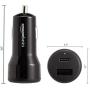 AmazonBasics USB-C Car Charger with 15W USB-C Port and 12W USB-A Port