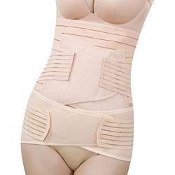 Three-Piece Postpartum Abdomen Belt Breathable Restraint delivery Caesarean Section Corset Belt Body Shaping Belt (Size: M, L, XL)