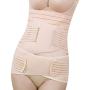 Three-Piece Postpartum Abdomen Belt Breathable Restraint delivery Caesarean Section Corset Belt Body Shaping Belt (Size: M, L, XL)