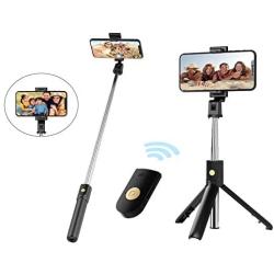 Selfie Stick Tripod with Removable Wireless Bluetooth Remote Shutter Compatible,Mini Pocket Selfie Stick for iPhone 11 Pro Max/XR/X/8/8P/7/7P/6s/6 Samsung Galaxy S9/8/7 Note 9/8/7 Nubia