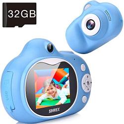 Simrex Kids Camera, Mini Children Digital Camera for Kids Video Camcorder Shockproof Toys with 2.0" IPS HD Screen, Bluetooth Speaker Gift for Child Included 32GB TF Cards