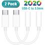 ErnestWoolomd USB C to 3.5mm Headphone/Earbuds Jack Adapter, USB Type C to 3.5mm Adapter Compatible with Pixel 4 3 2 XL, Samsung S10 S9 Plus Note 10, iPad Pro,Mate 30 20 Pro and More [2 Pack]