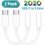 ErnestWoolomd USB C to 3.5mm Headphone/Earbuds Jack Adapter, USB Type C to 3.5mm Adapter Compatible with Pixel 4 3 2 XL, Samsung S10 S9 Plus Note 10, iPad Pro,Mate 30 20 Pro and More [2 Pack]