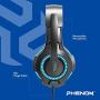Phenom EXP09 Stereo Gaming Headset for PS4, Xbox, Tablet or Smartphone, Noise Cancelling Headphones with Boom Mic and LED Glow Lights (Blue)