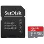 SanDisk Ultra 64GB microSDXC UHS-I Card with Adapter, Grey/Red, Standard Packaging (SDSQUNC-064G-GN6MA)