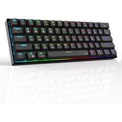 Dierya DK61 Pro Bluetooth 5.1 Mechanical Gaming Keyboard 60% Wireless/Wired PBT Keycap RGB Backlit Compact 61 Keys Computer Mini Keyboard with Full Keys Programmable (Gateron Optical Brown Switch)