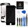 Keytas Compatible with iPhone 7 Plus Screen Replacement Kit Black 5.5" LCD for iPhone 7 Plus 3D Touch Screen Digitizer Full Assembly with Front Camera+ Earpiece+ Tools Kit+ Screen Protector (Black)