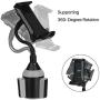 MiaodaM 360° Swivel Cup Holder Phone Mount Universal Adjustable Gooseneck Cup Holder Cradle Car Mount for Cell Phone iPhone 11/11 Pro/XR/XS/XS Max/iPad/iPod Electronics Devices from 4.7 to 10.5
