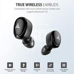 Bluetooth Earbuds Wireless Earbuds Bluetooth Earphones Wireless Headphones, Bluetooth 5.0 TWS Stereo Earphones in-Ear with Charging Case, Built-in Microphones for Sports,Workout,Gym (Black)