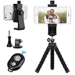 YOTOCversion Cell Phone Tripod, Premium Phone Tripod, Flexible Tripod with Wireless Remote Shutter, Compatible with iPhone/Android Samsung, Mini Tripod Stand Holder for Camera GoPro/Mobile Cell Phone