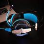 Pourprel 3.5mm Gaming Game Headset Headphone Earphone Headband with Mic Stereo Bass LED Light for PS4 PC Computer Laptop Mobile Phones (Color : Blue)