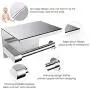 Toilet Roll Holder without Drilling,Esonstyle Self-Adhesive Stainless Steel Toilet Paper Holder Toilet Roll Holder Toilet Paper Roll Holder Wall Mount Toilet Roll Holder with Storage (silver, SUS304)