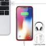 QTshine Battery Case for iPhone X/XS/10, Newest [6500mAh] Protective Portable Charging Case Rechargeable Extended Battery Pack for Apple iPhone X/XS/10(5.8) Backup Power Bank Cover - Red