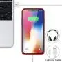 QTshine Battery Case for iPhone X/XS/10, Newest [6500mAh] Protective Portable Charging Case Rechargeable Extended Battery Pack for Apple iPhone X/XS/10(5.8) Backup Power Bank Cover - Red
