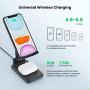 MEISO Wireless Charging Cell Phone Stand, Fully Foldable, Adjustable Phone Cradle,10W Max Qi-Enabled Wireless Charging Holder for iPhone 11/ES/MAX/XS/XR/X/8,AirPods/Pro,Samsung Galaxy S20/S10/S9/S8