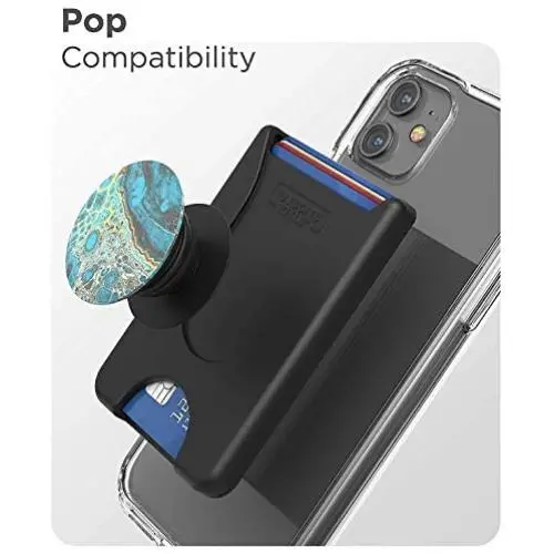 Encased Cell Phone Wallet, 4 Card System (Pop Out Grips Compatible) Securely Holds IDs Business and Credit Cards - HardCard Reusable Adhesive Stick On Holder (Matte Black) Encased Cell Phone Wallet, 4 Card System (Pop Out Grips Compatible) Securely Holds IDs Business and Credit Cards - HardCard Reusable Adhesive Stick On Holder (Matte Black)