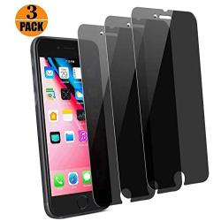 [3-Pack] pehael iPhone 8 Plus 7 Plus High Definition Privacy Screen Protector, Black Tempered Glass Screen Protector, Easy Install (5.5 inch)