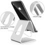 COOLOO Cell Phone Stand,【2 Pack】 Mobile Phone Anti-Skid Holder, Cradle, Dock Compatible Android Smartphone, Phone 11 Pro Xs Max Xr X 8 7 6 6s Plus 5s, Accessories Desk - Silver