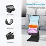 Cell Phone Stand Adjustable, OMOTON Aluminum Desktop Phone Holder Cradle Dock Compatible with All Smartphone iPhone 11 Pro Max Xs Xr X 8 7 6 6s Plus 5 5s 5c, Black