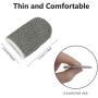 Iotton Finger Sleeves for Gaming [10 Pack], Anti-Sweat Breathable PUBG Finger Sleeves, Highly Sensitive Nano-Copper Fiber Material, Thumb Sleeves for PUBG/Rules of Survival/Call of Duty-White