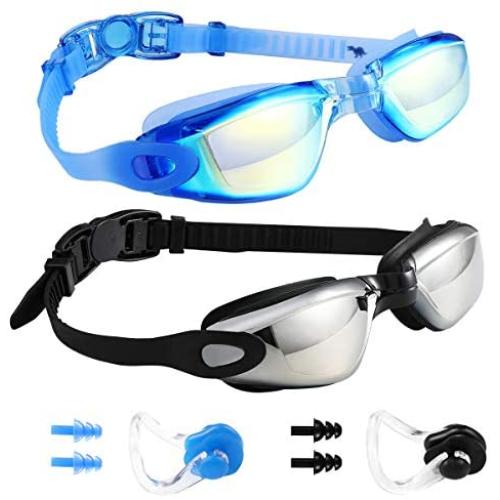 Spinosaurus Swim Goggles Swimming Goggles, Pack of 2 Professional Anti Fog No Leaking UV Protection Swim Goggles for Women Men Adult Youth