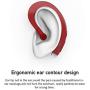 Ear-Hook Bluetooth Headphone,Wireless Non Ear Plug Single Ear Bluetooth Headset with Mic,Painless Wearing Bluetooth Earpiece 8-10 Hrs Playtime for Cell Phone(Red)