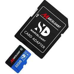 TF Card 32GB, Marceloant Memory Cards Class 10 TF Card with Adapter, High Speed Memory Card for Phone Camera Computer, Black/Blue, Standard Packaging