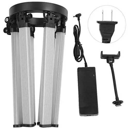 LED Fill Lamp Double Color Photographic Light Six Tubes Video Light with Phone Clip for Camera and Smartphone 3200K-5600k(US Plug) LED Fill Lamp Double Color Photographic Light Six Tubes Video Light with Phone Clip for Camera and Smartphone 3200K-5600k(US Plug)