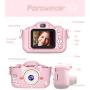 Kids Digital Camera, Rechargeable Child Camera with Soft Silicone Case&16GB Card, 8.0MP Selfie Toy Camera, Mini Children Camera Camcorder with Dual Camera Design Gift for 3-12Years Boys and Girls