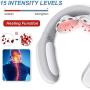 Intelligent Neck Massager with Heat Portable Pulse Smart Cordless Neck Massage 3 Modes 15 Levels Deep Tissue Trigger Point Massage Gift for Women/Men/Dad/Mom/Wife Use at Home, Outdoor, Office, Car