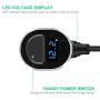 Car Socket Splitter, Te-Rich 96W 2-Way Auto Cigarette Lighter Splitter Power Adapter 12V/24V DC Outlet Extender 5.4A (Quick Charge 3.0 + 2.4A) Dual USB Charger for iPhones and Samsung Galaxy