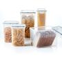 LOCK & LOCK Easy Essentials Food lids (flip-top) / Pantry Storage/Airtight containers, BPA Free, top-50.7 Cup-for Rice, Clear