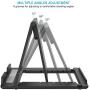 Adjustable Foldable Phone Tablet Stand Holder for Desk,Compatible for iPhone 11 10 iPad Mini or Any 4-9 inches Mobile Phone Tablet (Black 2 Pack)