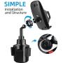 Car Cup Holder Phone Mount,Upgraded Phone Holder for Car, Automobile Adjustable Smart Cell Phone Cradle Car Mount for iPhone 11 Pro/XR/XS Max/X/8/7 Plus/6s/Samsung S10+/Note 9/S8 Plus/S7 Edge