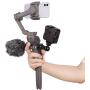 Hot Shoe Adapter for DJI Osmo Mobile 3, Woohoto O-Ring,Applied to Microphone and LED Light Accessory Via 2 Cold Shoe Mount & Three 1/4” Thread Ports