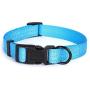 Mile High Life Dog Collar | Nylon with Reflective Three 3M Straps | Lime Green Hot Blue Pink Purple Red