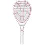 Night Cat Bug Zapper Racket Electric Fly Swatter Racquet Electronic Mosquito Killer with USB Charging LED Lighting Double Layer Protection Detachable Handle