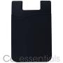 Cellessentials Card Holder for Back of Phone - Silicone Stick on Cell Phone Wallet with Pocket for Credit Card, ID, Business Card - iPhone, Android and Most Smartphones - 3 Pack(Black)