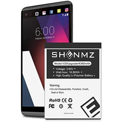 LG V20 Battery, SHENMZ [4380mAh] Upgraded Replacement Battery for LG BL-44E1F, LG V20 Extended Battery for LG H910 H918 V995 LS997 Phone /V20 BL-44E1F | LG V20 Spare Battery [18 Months Warranty]