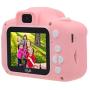 I-SEE Kids Camera, Digital Video Mini Camera, Soft Silicone Mini Learning Toy Cameras, Rechargeable Children Duo Selfie Camera for Age 4 5 6 7 8 9 10 Years Old Boys Girls, Pink