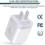 AILKIN USB Plug, Wall Charger Fast Charging Block, Power Adapter Cube 2 Port Charge Travel Brick Cell Quick Chargers Box cargador for iPhone SE, 11Pro Max, Samsung Galaxy, LG, iPad, X, 8, 7,6 Plus