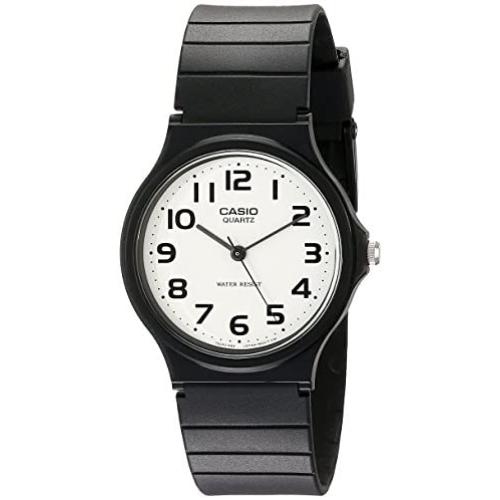 Casio Mens Classic Quartz Watch with Resin Strap, Black, 20 (Model: EAW-MQ-24-7B2)