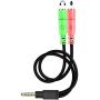 ENVEL 3.5mm Jack Cable Headset Adapter Kit CTIA for Laptop,Mac,PS4,Smartphone,Xbox One,Tablet Earphone with Headphone/Microphone Simultaneously Y Splitter Audio 2 Female to 1 Male