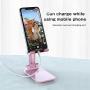 Cell Phone Stand, Adjustable Cell Phone Stand, TopACE Foldable Portable Desktop Stand, Phone Holder Stand for Desk Sturdy Aluminum Metal Stand for Phone/iPad/Kindle/Tablet/Switch (Pink)
