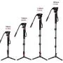 Avella CD324 Carbon Fiber Video Monopod Kit, with Fluid Head and Removable feet, 71 Inch Max Load 13.2 LB for DSLR and Video Camera