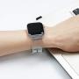 iiteeology Compatible with Apple Watch Band 38mm 40mm, Women Soft Silicone Sports iWatch Band Strap for Apple Watch Series 5/4/3/2/1 (38mm 40mm clear band + silver connector)