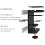 WGOAL Power Strip Holder, Outlet Surge Protector Wall Mount, Space-Save Power Strip Organizer with Mobile Phone Tablet Holder (Black)