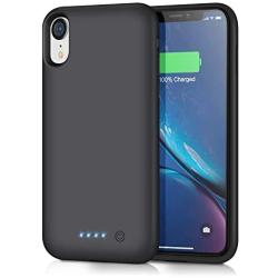 Gixvdcu Battery Case for iPhone XR, Newest [6800mAh] Portable Charging Case Rechargeable Extended Battery Pack for iPhone XR Backup Battery Portective Charger Case(6.1 inch) - Black