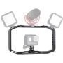 Upgrade M-Rig Metal Smartphone Video Rig with 3 Cold Shoe Mount Compatible with GoPro Series Hero 8 7 6 5, for DJI OSMO Action, Smartphone Camera DSLR Video Shooting/Filming Add Microphone Video Light